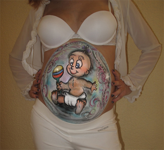 Bellypainting-Baby-Rasse
