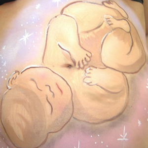 Bellypainting schlafendes Baby