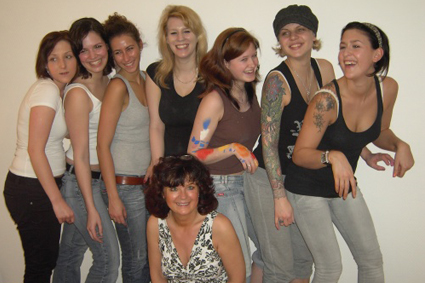 2ter Bodypainting-Kurs bei der Make-Up-Artist Schule von Ursula Haas in Frankfurt im März 2008 mit Dozentin Ute Lange