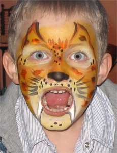 Kinderschminken-Leopard-Wildkatze