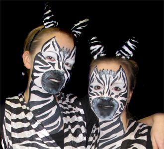 Kinderschminken-Zebra-Dschulgelbuch