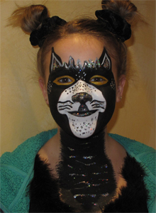Kinderschminken-schwarzer-Panther-Tiere