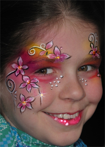 Kinderschminken-Prinzessin-Fee-Elfe-Blumen
