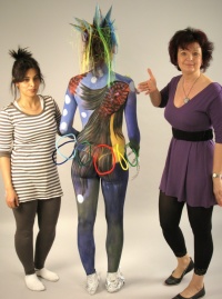 Bodypainting-Kurs-2010-ALIEN-Sara,Ute+Nadine